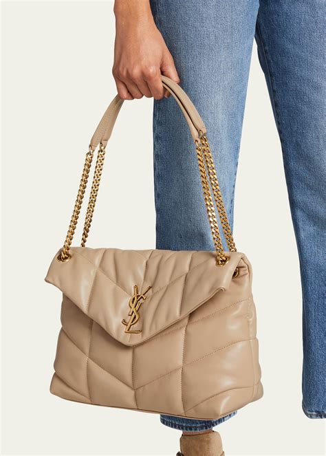 ysl loulou puffer beige|ysl loulou puffer bag large.